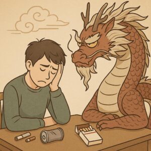 守護龍が嫌がる行動を表すイラスト