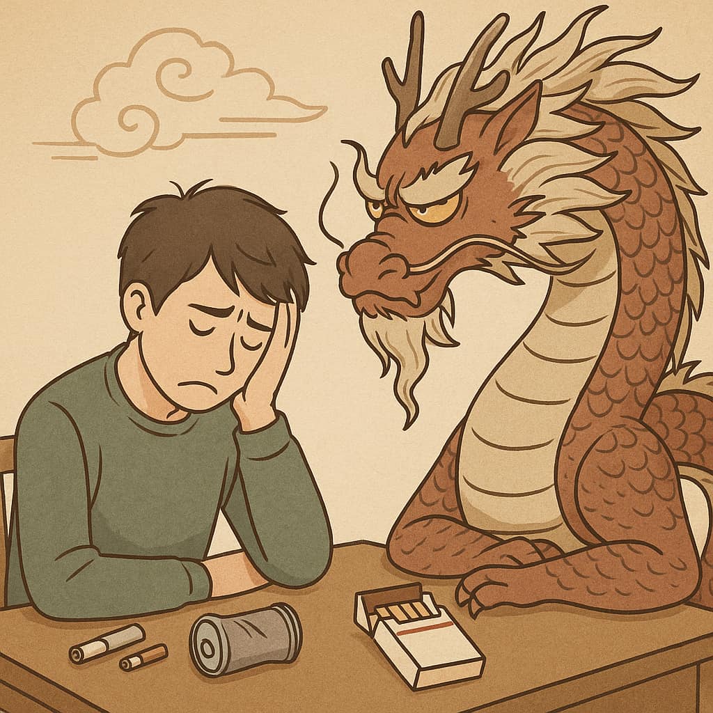 守護龍が嫌がる行動を表すイラスト