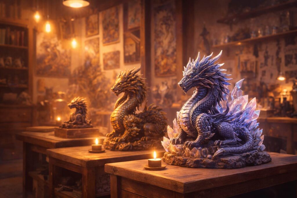 守護龍作品の展示イメージで守護龍スピリチュアルを後押しする画像