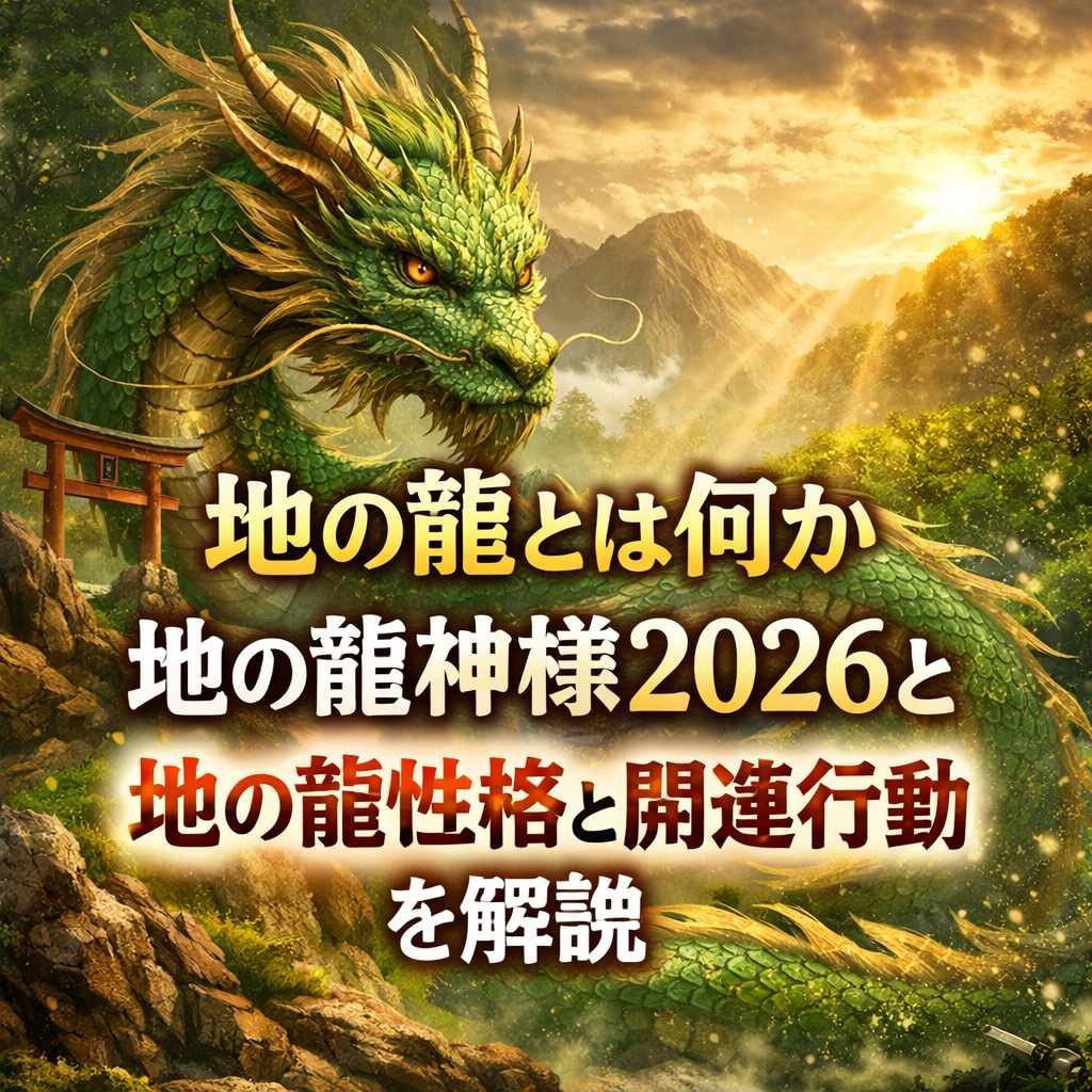 地の龍とは何か地の龍神様2026と地の龍性格と開運行動を解説する地の龍イラスト