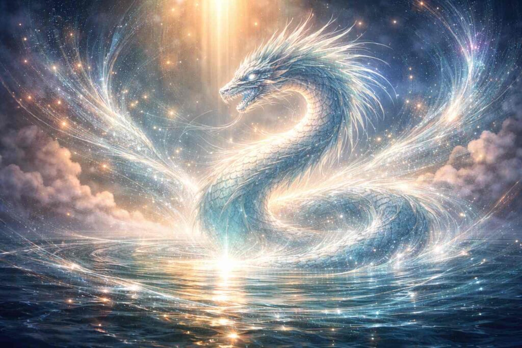 九頭竜のスピリチュアルな意味と流れの象徴を表した龍のイメージ